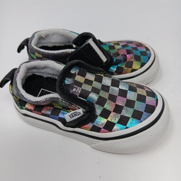vans holographic checkered slip used size US 4.5 - Picture 3 of 6